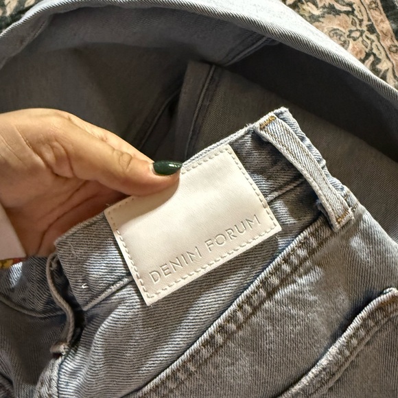 Denim Forum Light Blue Women's Straight Leg Jeans - Picture 5 of 5